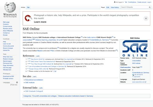 
                            8. SAE Online - Wikipedia