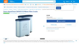 
                            12. Saeco AquaClean CA6903/22 Water Filter 2 units - Before 23:59 ...
