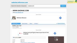
                            7. saewae.com at WI. SaeWae | User Login - Website Informer