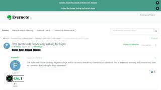 
                            7. [safari] (Archived) Repeatedly asking for login - Web Clipper ...