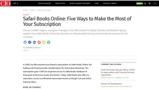
                            9. Safari Books Online: Five Ways to Make the Most of Your Subscription ...