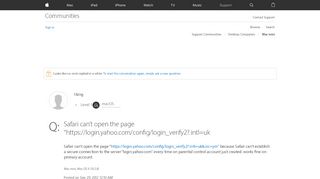 
                            6. Safari can't open the page “https://login… - Apple Community