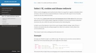 
                            10. Safari / IE, cookies and iframe redirects - LARA Interactive API