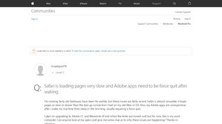 
                            8. Safari is loading pages very slow and Ado… - Apple Community ...