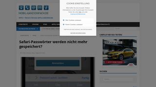 
                            12. Safari-Passwörter werden nicht mehr gespeichert? - Mobil-ganz ...