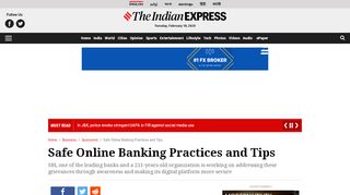 
                            2. Safe Online Banking Practices and Tips | Business News, The Indian ...