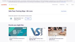 
                            7. Safe Pass Training Sligo - 8th June Tickets, Fri 8 Jun 2018 at 08:00 ...