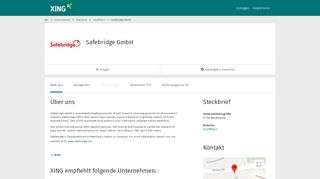 
                            7. Safebridge GmbH als Arbeitgeber | XING Unternehmen