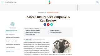 
                            7. Safeco Insurance Company Review - The Balance