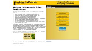 
                            11. Safeguard Self Storage - My Account