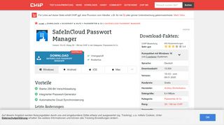 
                            2. SafeInCloud Passwort Manager Download – kostenlos – CHIP