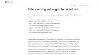 
                            6. Safely setting autologon for Windows – Confessions of a Microsoft ...