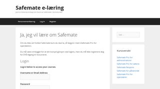 
                            5. Safemate e-læring – Just-in-time-kunnskap om bruk av Safemate i ...