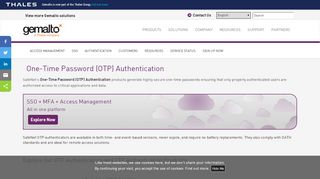 
                            3. Safenet Authentication Service Key Fob Token - Gemalto