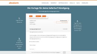 
                            5. SaferSurf online kündigen | geprüfte Vorlage - Aboalarm