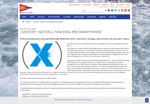 
                            3. „SafeTrx“: Notfall-Tracking per Smartphone - Deutscher Kanu-Verband