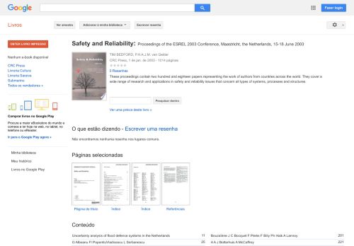 
                            8. Safety and Reliability: Proceedings of the ESREL 2003 Conference, ...