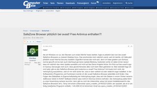 
                            11. SafeZone Browser plötzlich bei avast! Free Antivirus enthalten ...