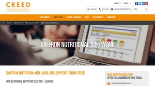 
                            5. Saffron Nutritional Software and Labelling Support | Creed Foodservice