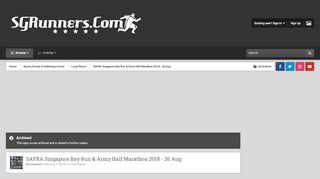 
                            3. SAFRA Singapore Bay Run & Army Half Marathon 2018 - 26 Aug - Local ...