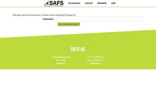 
                            9. SAFS AG