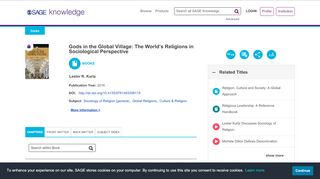 
                            8. SAGE Books - Gods in the Global Village: The World's Religions in ...