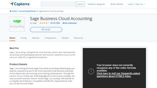 
                            10. Sage Business Cloud Accounting Reviews and Pricing - 2019 - Capterra