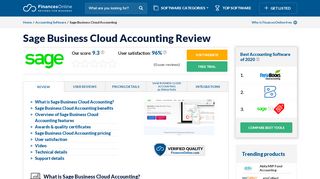 
                            9. Sage Business Cloud Accounting Reviews: Benefits, Pricing and ...