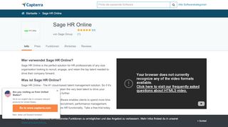 
                            9. Sage HR Online Bewertungen, Preise & Funktionen - Capterra