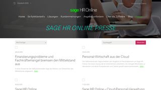
                            5. Sage HR Online | Presse