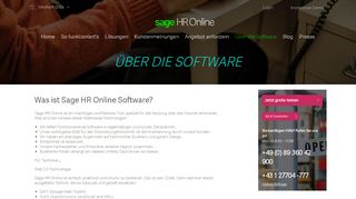 
                            3. Sage HR Online | Über die Software