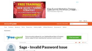 
                            13. Sage - Invalid Password Issue | AccountingWEB