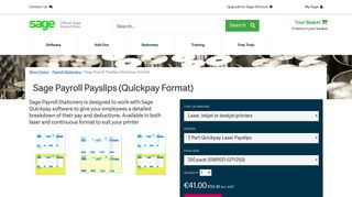 
                            3. Sage Payroll Payslips (Quickpay Format)| Sage Ireland Store