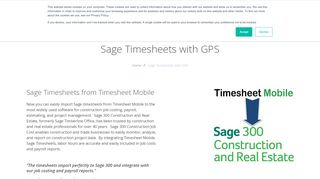 
                            11. Sage Timesheets with Timesheet Mobile's geofence enabled time clock