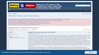 
                            4. Sage50 freezing/not responding intermittently ? - SageForum for UK ...