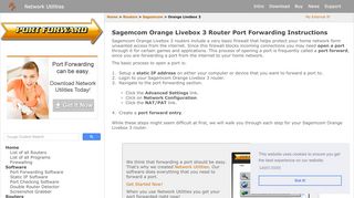
                            4. Sagemcom Orange Livebox 3 Router Port Forwarding Instructions