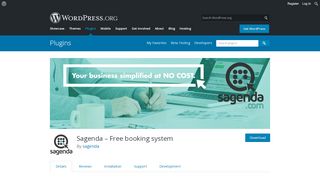 
                            7. Sagenda – Free booking system | WordPress.org