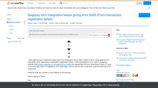
                            10. Sagepay form Integration keeps giving error 5080 (Form transaction ...