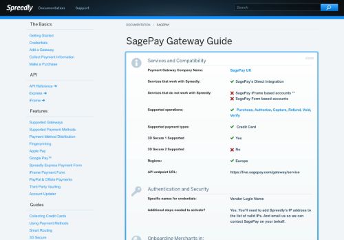 
                            11. SagePay Gateway Guide - Spreedly Documentation