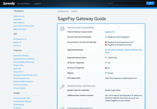 
                            7. SagePay Gateway Guide - Spreedly Documentation