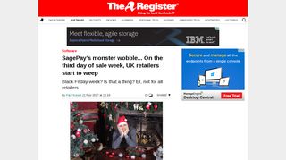 
                            5. SagePay's monster wobble... On the third day of sale week, UK ...