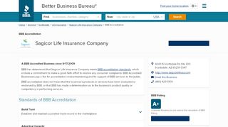 
                            11. Sagicor Life Insurance Company | BBB Accreditation Status | Better ...