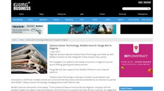 
                            13. Sahara Game Technology, BtoBet launch Yanga Bet in Nigeria ...