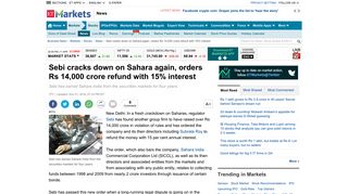 
                            12. Sahara India: Sebi cracks down on Sahara again, orders Rs 14,000 ...
