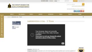 
                            11. sahibinden.com - S Team | Stevie Awards