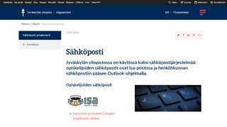 
                            4. Sähköposti — Digipalvelut - Jyväskylän yliopisto