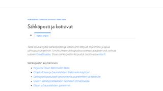 
                            2. Sähköposti ja kotisivut - Kaikki ohjeet - Elisa ja Saunalahti ...