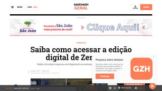 
                            4. Saiba como acessar a edição digital de Zero Hora | GaúchaZH