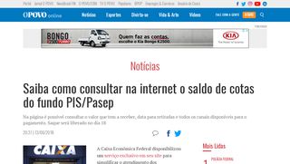 
                            12. Saiba como consultar na internet o saldo de cotas do fundo PIS ...