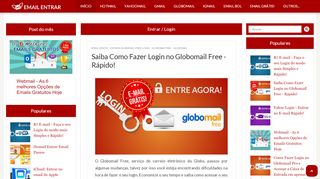 
                            9. Saiba Como Fazer Login no Globomail Free - Rápido! - Email Entrar